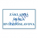 Tabuľa Al-PVC - Základná škola