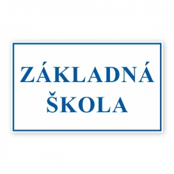 Tabuľa PVC - Základná škola