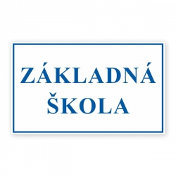 Tabuľa PVC - Základná škola