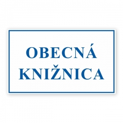 Tabuľa Al-PVC - Obecná knižnica