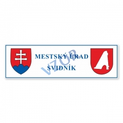 Tabuľa Al-PVC - MESTSKÝ ÚRAD (MESTO)