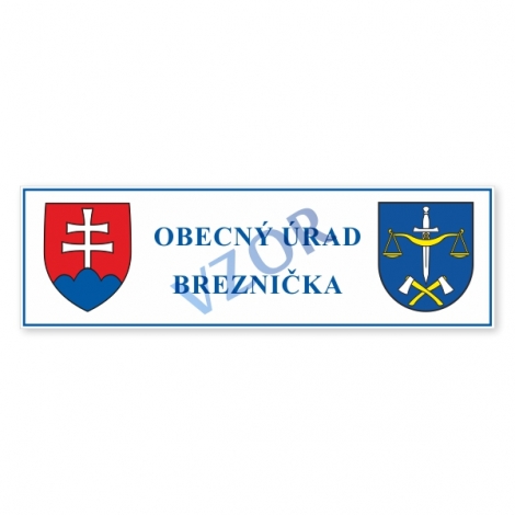 Tabuľa PVC - OBECNÝ ÚRAD (OBEC)