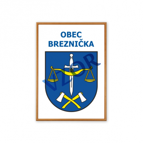 Drevený rám - Znak obce