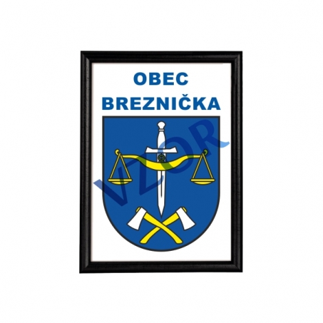 Drevený rám - Znak obce