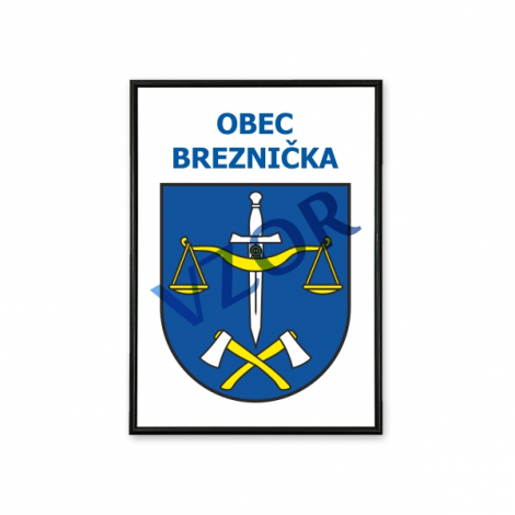 Drevený rám - Znak obce