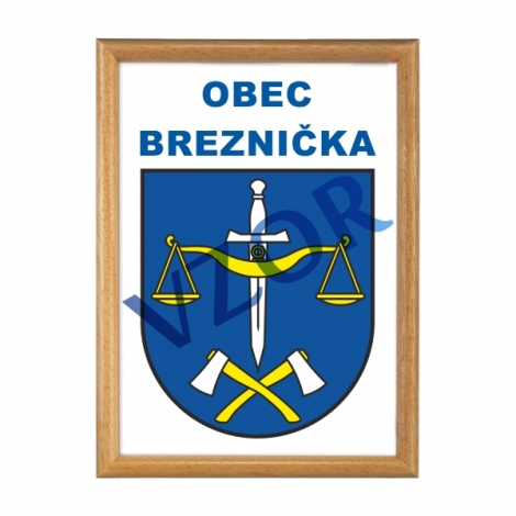 Drevený rám - Znak obce