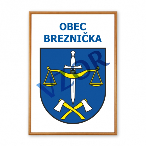 Drevený rám - Znak obce