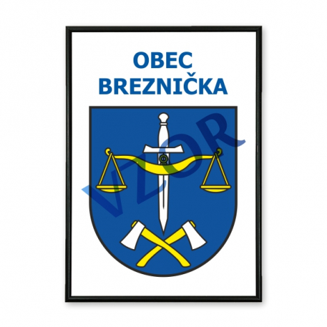 Drevený rám - Znak obce