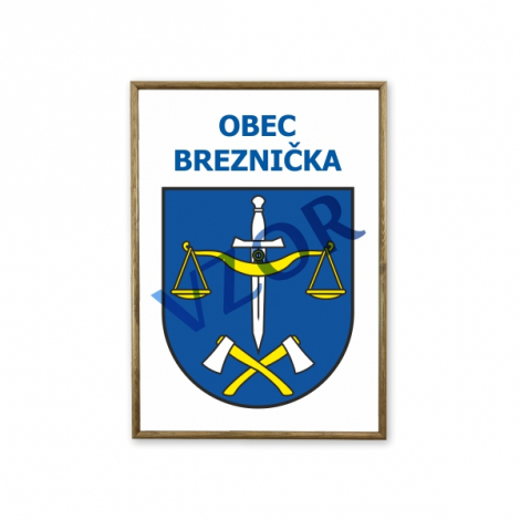 Drevený rám - Znak obce