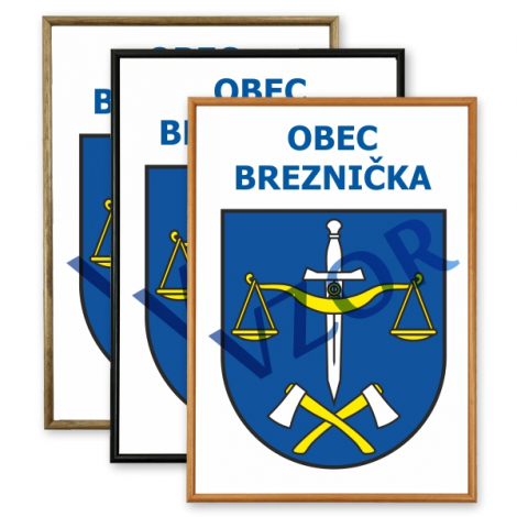 Drevený rám - Znak obce